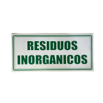 LETRERO DE SENALIZACION 30 X 15 CM STANDARD-RESIDUOS INORGANICOS