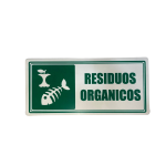 LETRERO DE SENALIZACION 30 X 15 CM STANDARD-RESIDUOS ORGANICOS