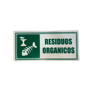 LETRERO DE SENALIZACION 30 X 15 CM STANDARD-RESIDUOS ORGANICOS