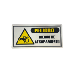 LETRERO DE SENALIZACION 30 X 15 CM STANDARD-RIESGO DE ATRAPAMIENTO