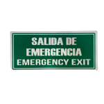 LETRERO DE SENALIZACION 30 X 15 CM STANDARD-SALIDA DE EMERGENCIA