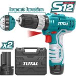 TALADRO PERCUTOR 3/8 BATERIA 12V 20 NM + 2 BAT.LITION-ION 1.5AH + CARGADOR UTIDLI1232 TOTAL