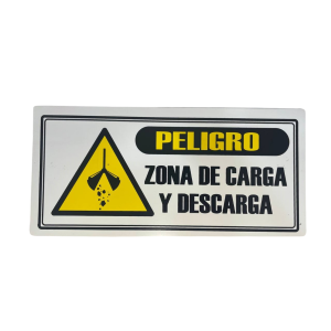LETRERO DE SENALIZACION 30 X 15 CM STANDARD-ZONA DE CARGUE Y DESCARGA