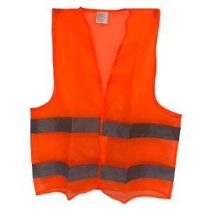 CHALECO REFLECTIVO DOBLE FRANJA NARANJA X 60 GRS