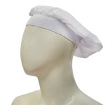 GORRO BLANCO TIPO PANADERO EN TELA ANTIFLUIDO