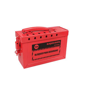 CAJA DE BLOQUEO ROJA GRUPAL YALE - Imagen 2