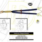 ESLINGA TIPO "Y" ARCO ELÉCTRICO CON ABSORBEDOR EN REATA DE 45 MM GANCHOS AC DINAMIK